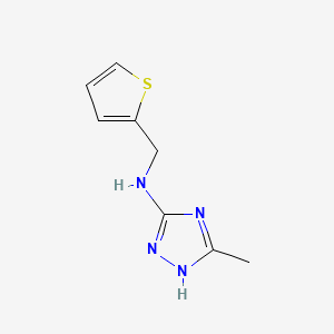 3-methyl-N-(thiophen-2-ylmethyl)-1H-1,2,4-triazol-5-amine