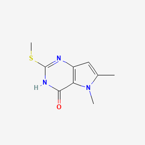 5,6-dimethyl-2-(methylsulfanyl)-3,5-dihydro-4H-pyrrolo[3,2-d]pyrimidin-4-one