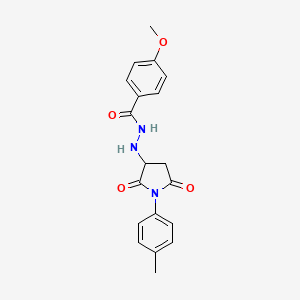 4-methoxy-N'-[1-(4-methylphenyl)-2,5-dioxopyrrolidin-3-yl]benzohydrazide