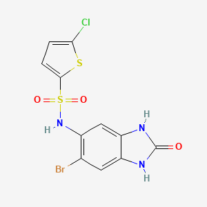 N-(6-bromo-2-oxo-2,3-dihydro-1H-benzimidazol-5-yl)-5-chlorothiophene-2-sulfonamide