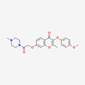 3-(4-methoxyphenoxy)-2-methyl-7-(2-(4-methylpiperazin-1-yl)-2-oxoethoxy)-4H-chromen-4-one