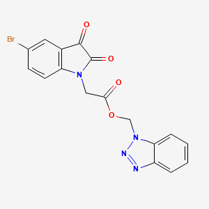 1H-benzotriazol-1-ylmethyl (5-bromo-2,3-dioxo-2,3-dihydro-1H-indol-1-yl)acetate