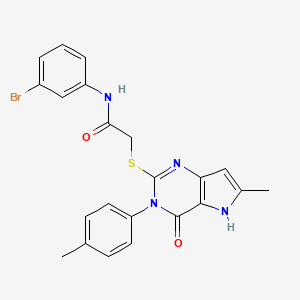 N-(3-bromophenyl)-2-{[6-methyl-3-(4-methylphenyl)-4-oxo-4,5-dihydro-3H-pyrrolo[3,2-d]pyrimidin-2-yl]sulfanyl}acetamide