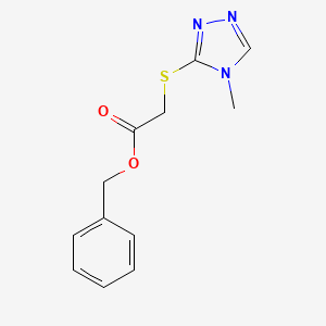 molecular formula C12H13N3O2S B12496265 Benzyl 2-[(4-methyl-1,2,4-triazol-3-yl)sulfanyl]acetate 