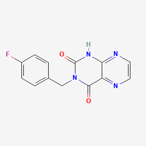 molecular formula C13H9FN4O2 B12496325 3-(4-fluorobenzyl)pteridine-2,4(1H,3H)-dione 