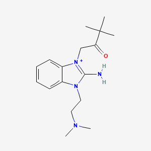 2-amino-1-[2-(dimethylamino)ethyl]-3-(3,3-dimethyl-2-oxobutyl)-1H-3,1-benzimidazol-3-ium