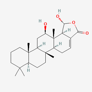 molecular formula C25H38O4 B1249635 12-O-去乙酰-12-表-鳞醛 