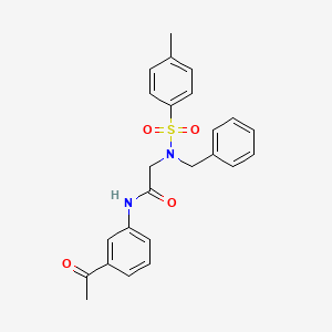 molecular formula C24H24N2O4S B12496385 N-(3-acetylphenyl)-N~2~-benzyl-N~2~-[(4-methylphenyl)sulfonyl]glycinamide 