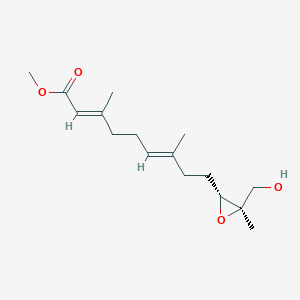 molecular formula C16H26O4 B1249639 12-trans-Hydroxy juvenile hormone III 