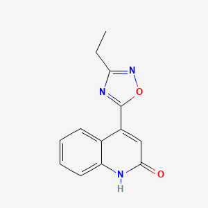 4-(3-ethyl-1,2,4-oxadiazol-5-yl)quinolin-2(1H)-one