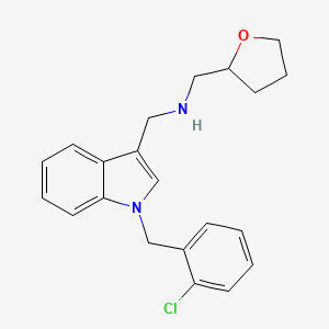 1-[1-(2-chlorobenzyl)-1H-indol-3-yl]-N-(tetrahydrofuran-2-ylmethyl)methanamine