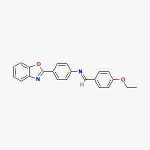 4-(1,3-benzoxazol-2-yl)-N-[(E)-(4-ethoxyphenyl)methylidene]aniline