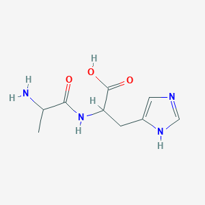 molecular formula C9H14N4O3 B12496472 Alanylhistidine CAS No. 57448-85-8