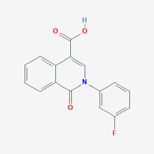 molecular formula C16H10FNO3 B12496477 2-(3-Fluorophenyl)-1-oxo-1,2-dihydroisoquinoline-4-carboxylic acid 