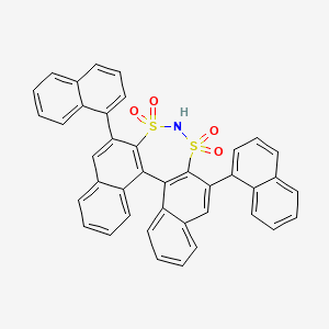 10,16-dinaphthalen-1-yl-12λ6,14λ6-dithia-13-azapentacyclo[13.8.0.02,11.03,8.018,23]tricosa-1(15),2(11),3,5,7,9,16,18,20,22-decaene 12,12,14,14-tetraoxide