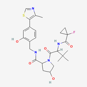 (2S,4R)-1-((S)-2-(1-Fluorocyclopropanecarboxamido)-3,3-dimethylbutanoyl)-4-hydroxy-N-(2-hydroxy-4-(4-methylthiazol-5-yl)benzyl)pyrrolidine-2-carboxamide