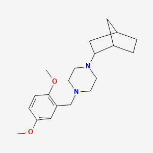 molecular formula C20H30N2O2 B12496578 1-(Bicyclo[2.2.1]hept-2-yl)-4-(2,5-dimethoxybenzyl)piperazine 