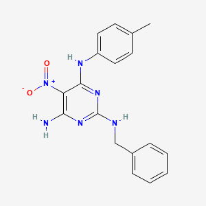 N~2~-benzyl-N~4~-(4-methylphenyl)-5-nitropyrimidine-2,4,6-triamine