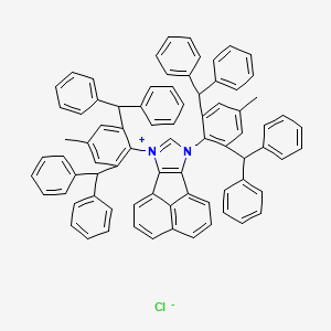 molecular formula C79H61ClN2 B12496639 7,9-Bis(2,6-dibenzhydryl-4-methylphenyl)-7H-acenaphtho[1,2-d]imidazol-9-ium chloride 