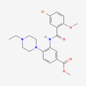 Methyl 3-{[(5-bromo-2-methoxyphenyl)carbonyl]amino}-4-(4-ethylpiperazin-1-yl)benzoate