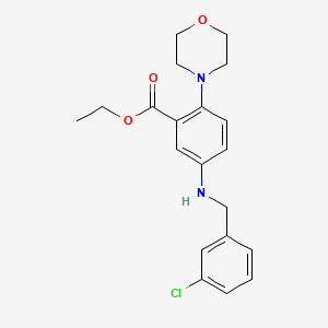 Ethyl 5-[(3-chlorobenzyl)amino]-2-(morpholin-4-yl)benzoate