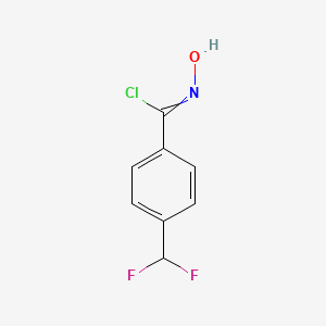 4-(difluoromethyl)-N-hydroxybenzenecarbonimidoyl chloride