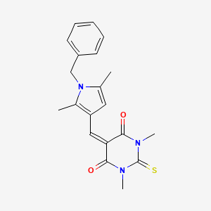 5-[(1-Benzyl-2,5-dimethylpyrrol-3-yl)methylidene]-1,3-dimethyl-2-sulfanylidene-1,3-diazinane-4,6-dione