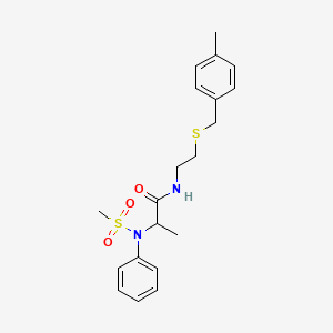 N-{2-[(4-methylbenzyl)sulfanyl]ethyl}-N~2~-(methylsulfonyl)-N~2~-phenylalaninamide