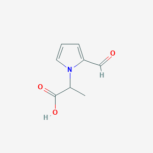 molecular formula C8H9NO3 B12496683 2-(2-formyl-1H-pyrrol-1-yl)propanoic acid CAS No. 60026-30-4