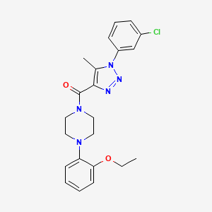 molecular formula C22H24ClN5O2 B12496691 [1-(3-chlorophenyl)-5-methyl-1H-1,2,3-triazol-4-yl][4-(2-ethoxyphenyl)piperazin-1-yl]methanone 