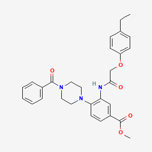 molecular formula C29H31N3O5 B12496693 Methyl 3-{[(4-ethylphenoxy)acetyl]amino}-4-[4-(phenylcarbonyl)piperazin-1-yl]benzoate 