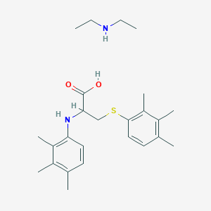 2-[(2,3,4-Trimethylphenyl)amino]-3-[(2,3,4-trimethylphenyl)sulfanyl]propanoic acid; diethylamine