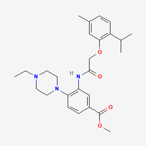 Methyl 4-(4-ethylpiperazin-1-yl)-3-({[5-methyl-2-(propan-2-yl)phenoxy]acetyl}amino)benzoate