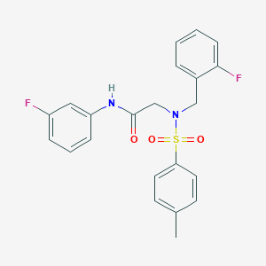 N~2~-(2-fluorobenzyl)-N-(3-fluorophenyl)-N~2~-[(4-methylphenyl)sulfonyl]glycinamide