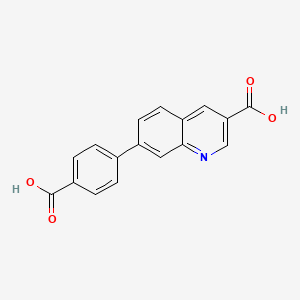 7-(4-Carboxyphenyl)quinoline-3-carboxylic acid