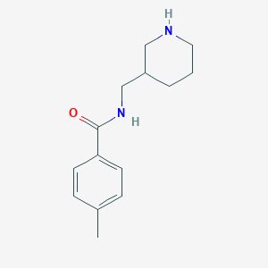 molecular formula C14H20N2O B12496888 4-Methyl-N-(piperidin-3-ylmethyl)benzamide 