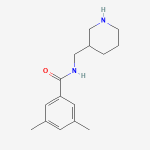 molecular formula C15H22N2O B12496894 3,5-dimethyl-N-(piperidin-3-ylmethyl)benzamide CAS No. 1016685-43-0