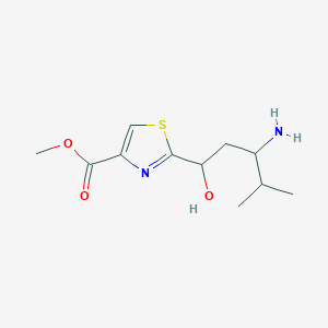 Methyl 2-(3-amino-1-hydroxy-4-methylpentyl)-1,3-thiazole-4-carboxylate