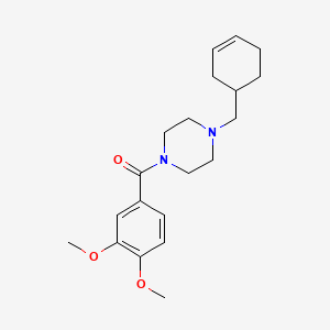 molecular formula C20H28N2O3 B12496905 [4-(Cyclohex-3-en-1-ylmethyl)piperazin-1-yl](3,4-dimethoxyphenyl)methanone 