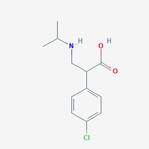 molecular formula C12H16ClNO2 B12496917 2-(4-Chlorophenyl)-3-(isopropylamino)propanoic acid 