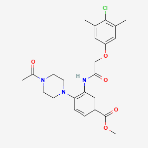 Methyl 4-(4-acetylpiperazin-1-yl)-3-{[(4-chloro-3,5-dimethylphenoxy)acetyl]amino}benzoate