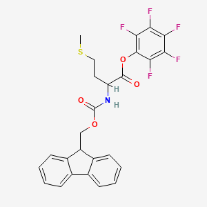 molecular formula C26H20F5NO4S B12496936 (2,3,4,5,6-pentafluorophenyl) (2R)-2-(9H-fluoren-9-ylmethoxycarbonylamino)-4-methylsulfanylbutanoate 