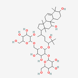 2-({6-[(6-{7,10-dihydroxy-3a,6,6,9b,11a-pentamethyl-1H,2H,3H,3bH,4H,7H,8H,9H,9aH,10H,11H-cyclopenta[a]phenanthren-1-yl}-2-hydroxy-2-methylheptan-3-yl)oxy]-3,4-dihydroxy-5-{[3,4,5-trihydroxy-6-(hydroxymethyl)oxan-2-yl]oxy}oxan-2-yl}methoxy)-6-(hydroxymethyl)oxane-3,4,5-triol