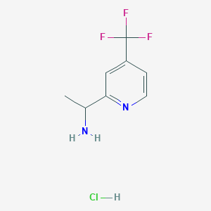 molecular formula C8H10ClF3N2 B12496946 (S)-1-(4-(Trifluoromethyl)pyridin-2-yl)ethanamine hydrochloride 