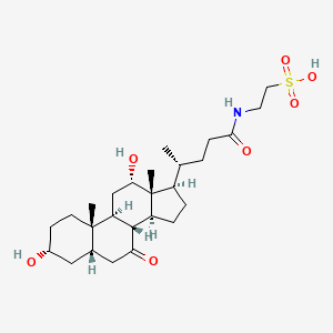 molecular formula C26H43NO7S B1249697 3,12-二羟基-7-氧代胆烷酰牛磺酸 