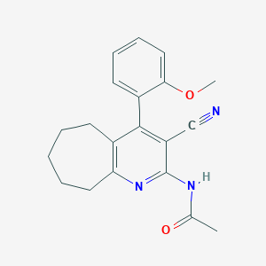 N-[3-cyano-4-(2-methoxyphenyl)-6,7,8,9-tetrahydro-5H-cyclohepta[b]pyridin-2-yl]acetamide