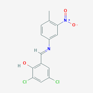 2,4-dichloro-6-{(E)-[(4-methyl-3-nitrophenyl)imino]methyl}phenol