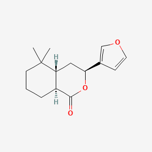 molecular formula C15H20O3 B1249698 (3R,4aS,8aR)-3-(呋喃-3-基)-5,5-二甲基八氢-1H-异色烯-1-酮 