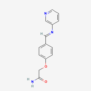 2-{4-[(E)-(pyridin-3-ylimino)methyl]phenoxy}acetamide