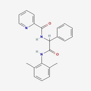 molecular formula C22H21N3O2 B12496990 N-{2-[(2,6-dimethylphenyl)amino]-2-oxo-1-phenylethyl}pyridine-2-carboxamide 